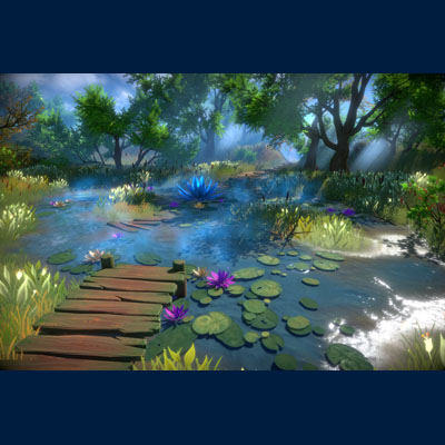 پکیج محیط فانتزی برکه تابستانی برای Unity