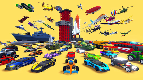 بیش از ۳۳۰ وسیله نقلیه منحصربه‌فرد زمینی، آبی، هوایی و فضایی Unity