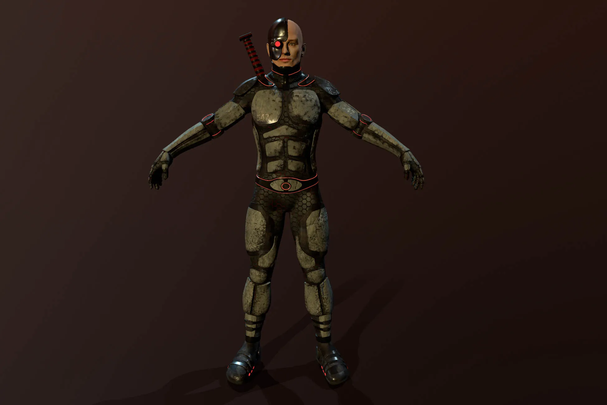 مدل سه بعدی بازیکن یونیتی سامورایی