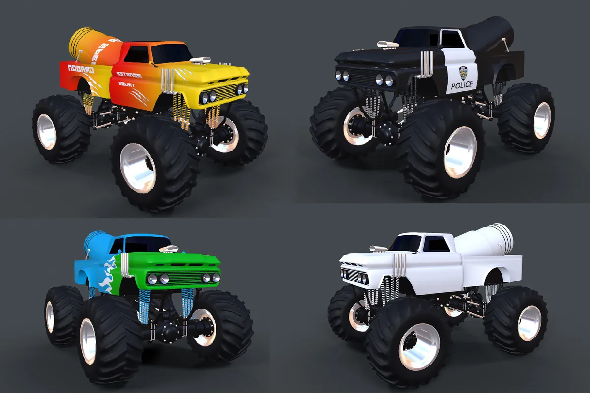 ماشین هیولا - مدل سه بعدی