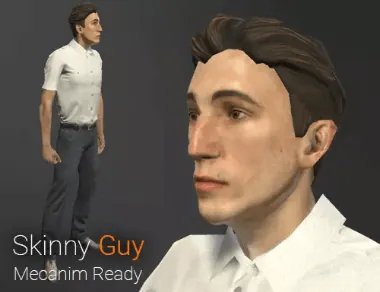 مدل سه بعدی ریگ شده مرد لاغر