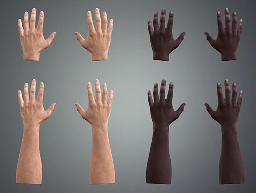 مدل سه بعدی دست، با کیفیت 4k برای یونیتی