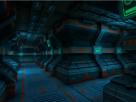 محیط سه‌بعدی آماده برای ساخت تونل‌های علمی‌تخیلی در پروژه‌های Unity